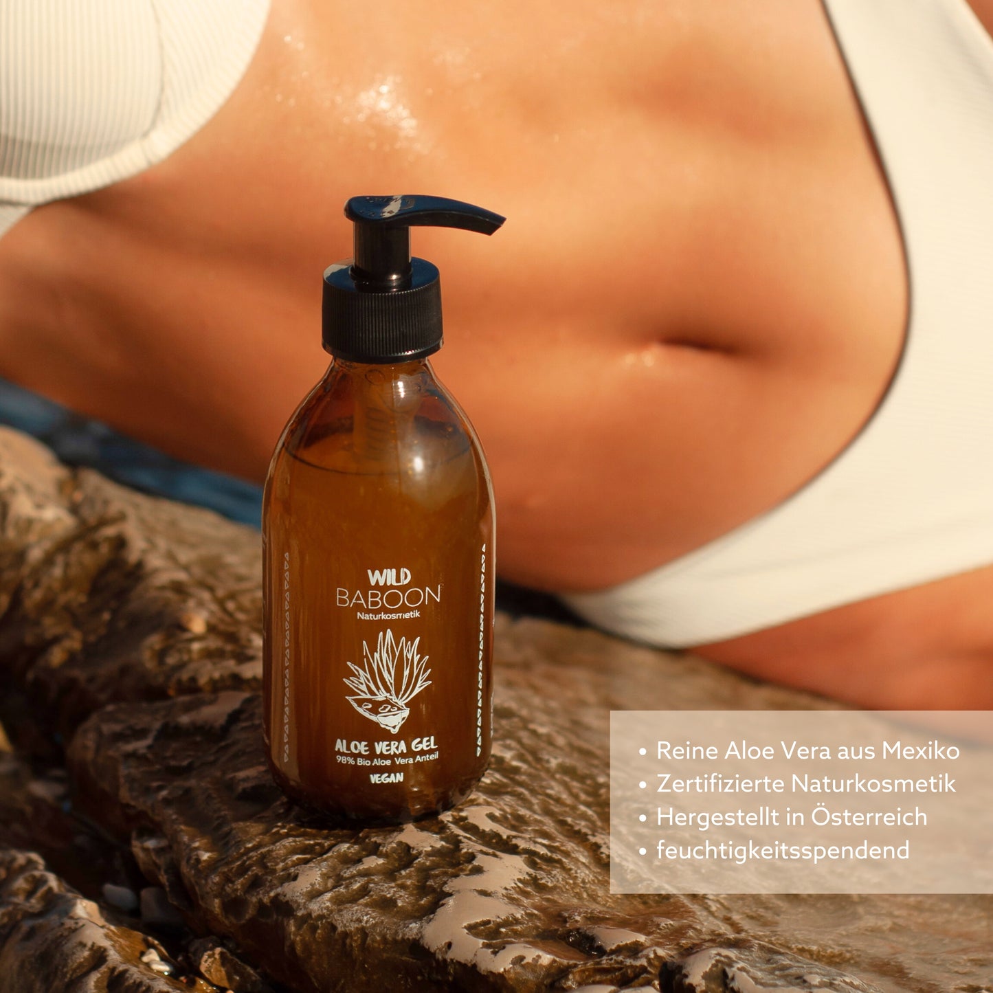 Bio Aloe Vera Gel - Feuchtigkeit und Regeneration für Haut und Haar - 245ml