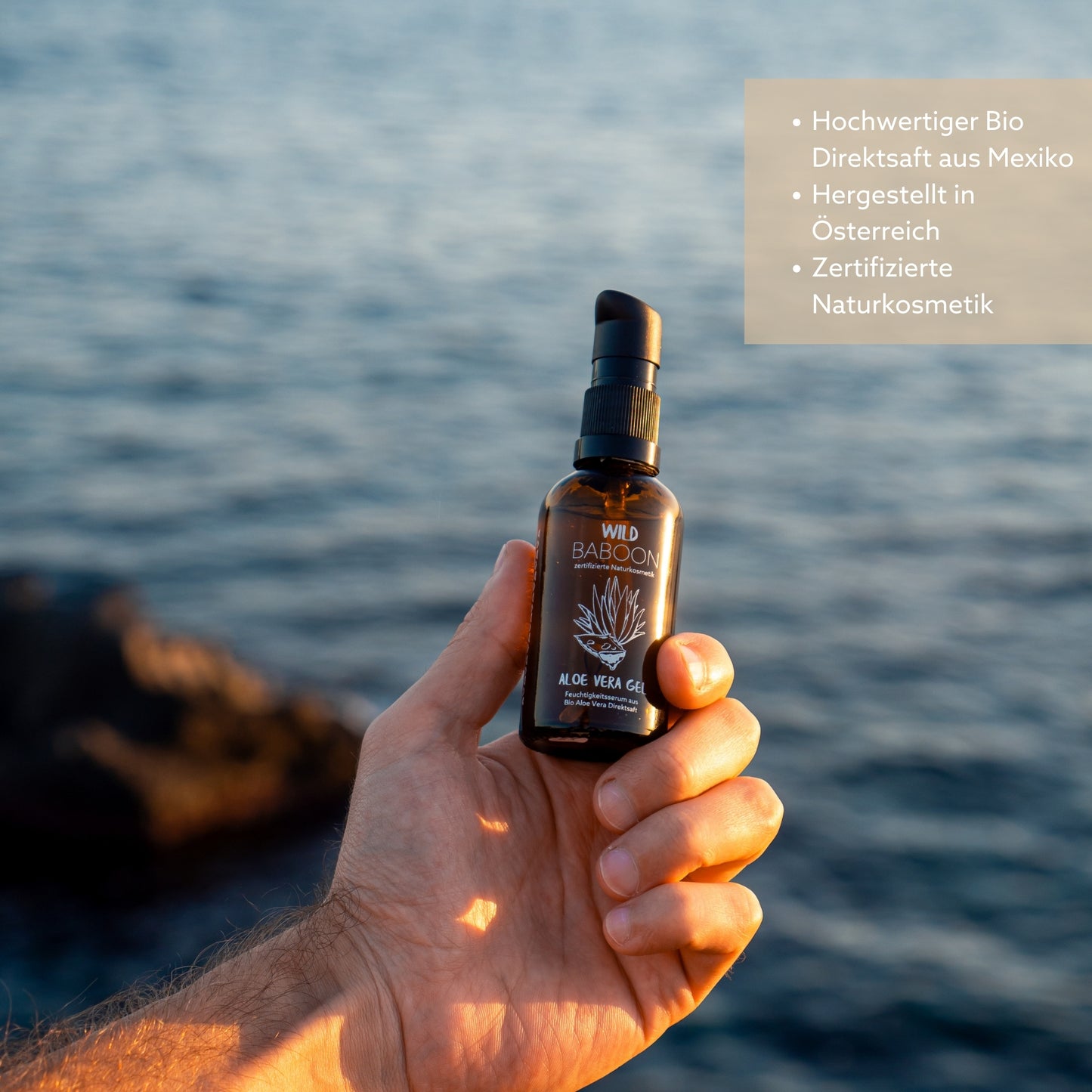 Bio Aloe Vera Gel, verbesserte Formel - ideale Reisegröße 50ml