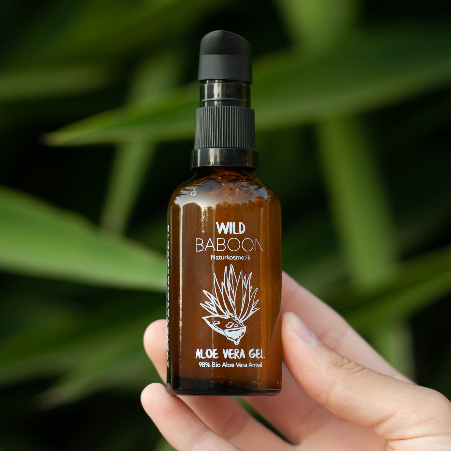Bio Aloe Vera Gel, verbesserte Formel - ideale Reisegröße 50ml