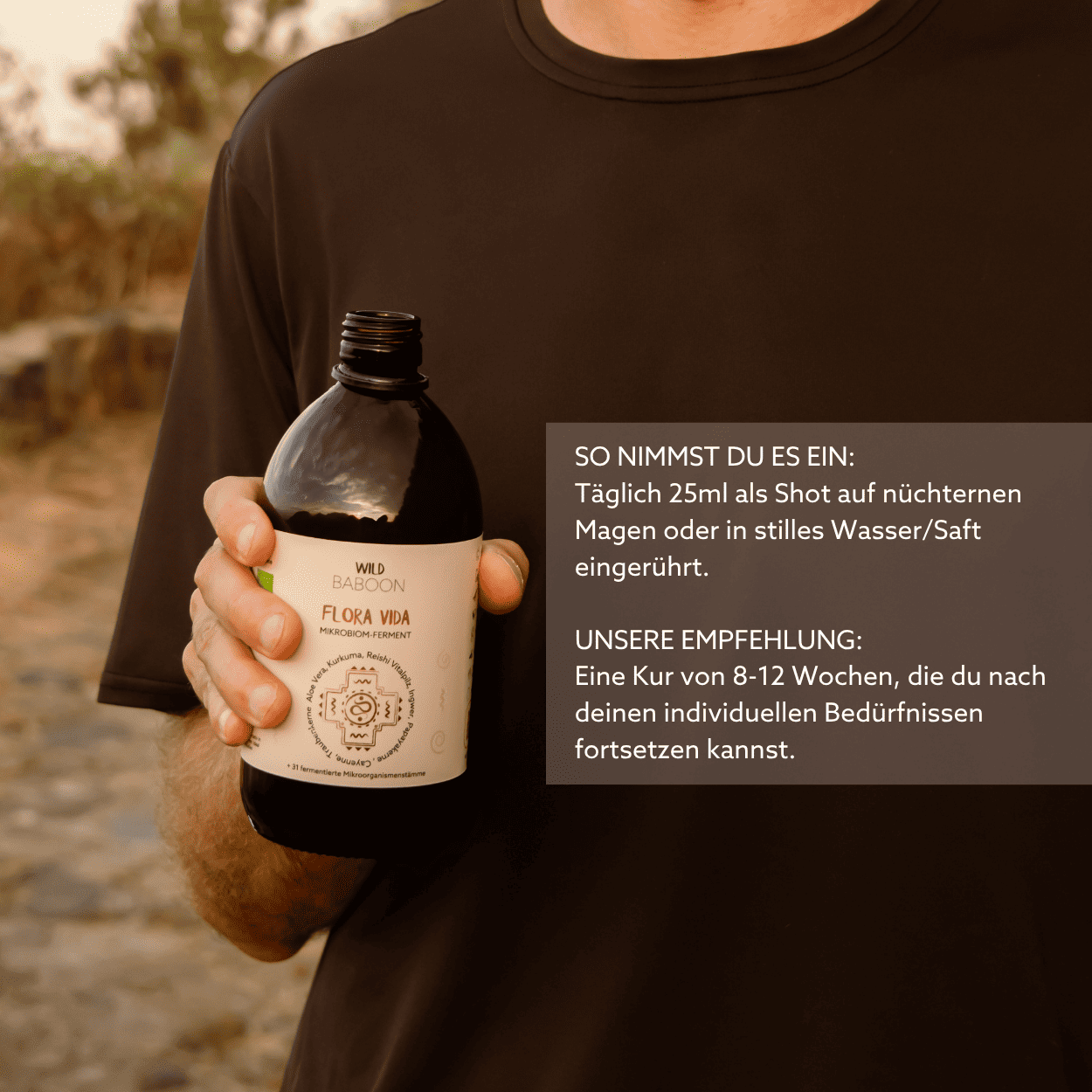 Neu: FLORA VIDA - Ferment mit lebenden Mikroorganismen, Kurkuma, Ingwer und Aloe Vera, BIO