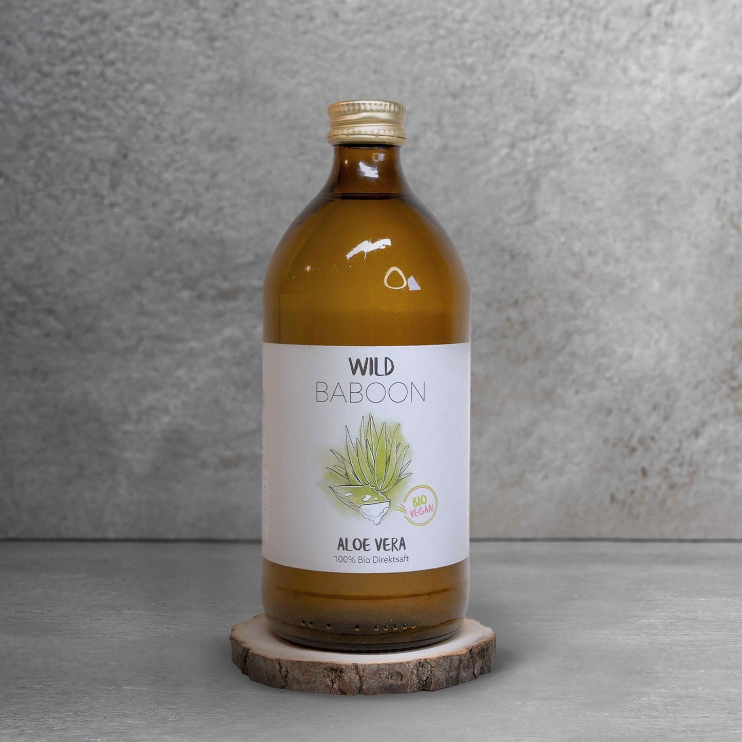 bio aloe saft hohe qualität in braunglasflasche