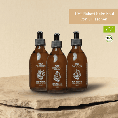 Bio Aloe Vera Gel - Feuchtigkeit und Regeneration für Haut und Haar - 245ml