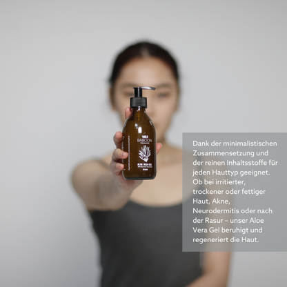 Bio Aloe Vera Gel - Feuchtigkeit und Regeneration für Haut und Haar - 245ml