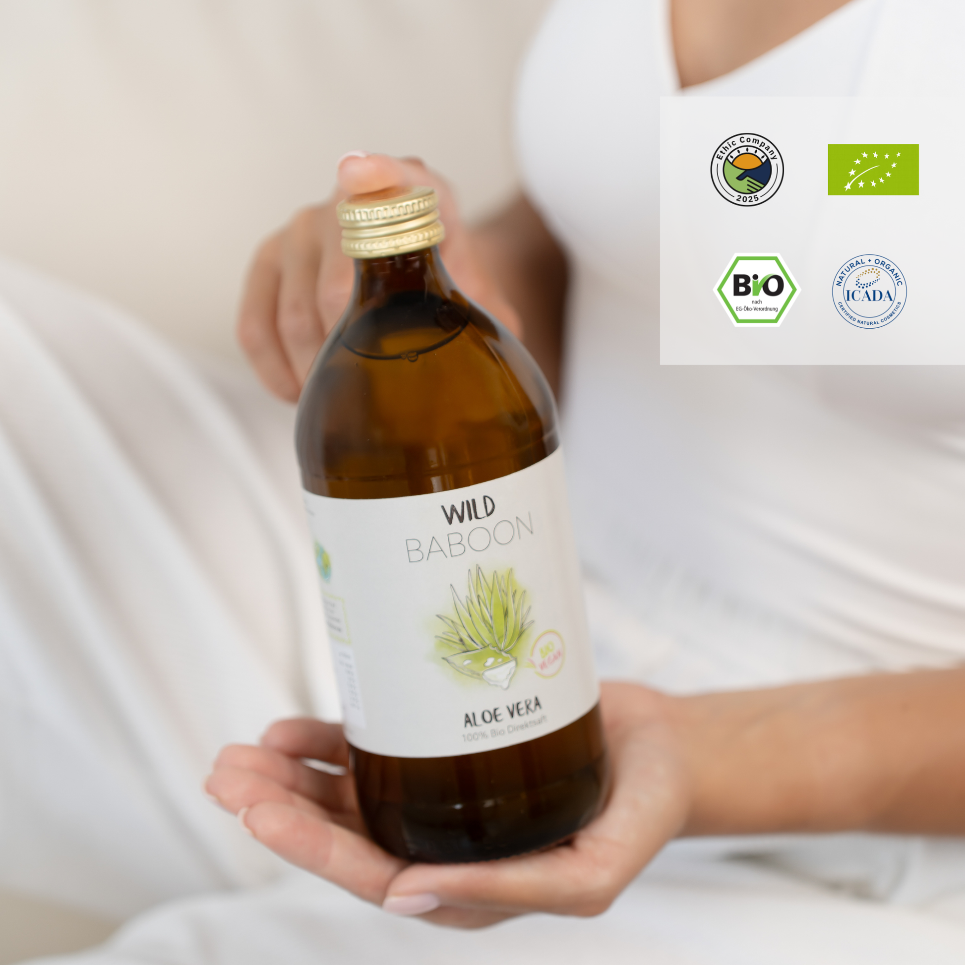 Bio Aloe Vera Direktsaft 500ml – WILD BABOON