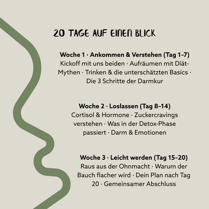 LEICHT WERDEN – 20 Tage begleitete Darmkur mit Nicole & David