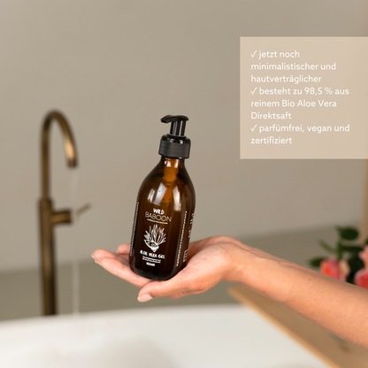 Bio Aloe Vera Gel - Feuchtigkeit und Regeneration für Haut und Haar - 245ml