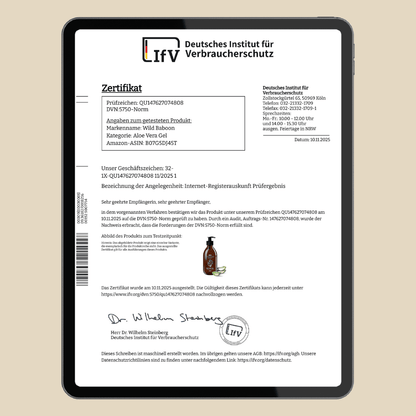 Bio Aloe Vera Gel, verbesserte Formel - ideale Reisegröße 50ml