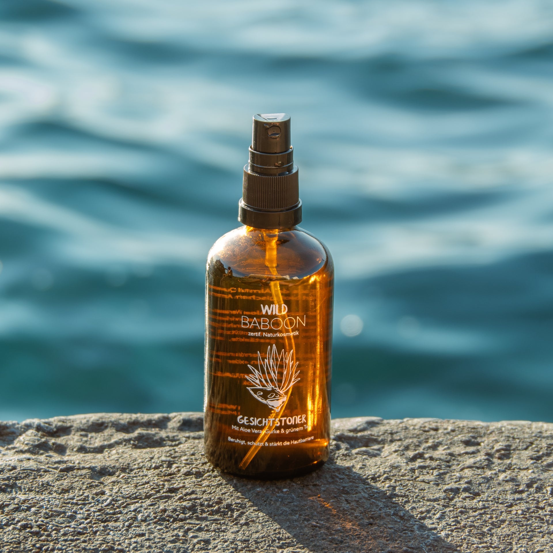 Gesichtstoner mit Aloe Vera & Gurke – Feuchtigkeit & Schutz für  Hautbarriere – WILD BABOON