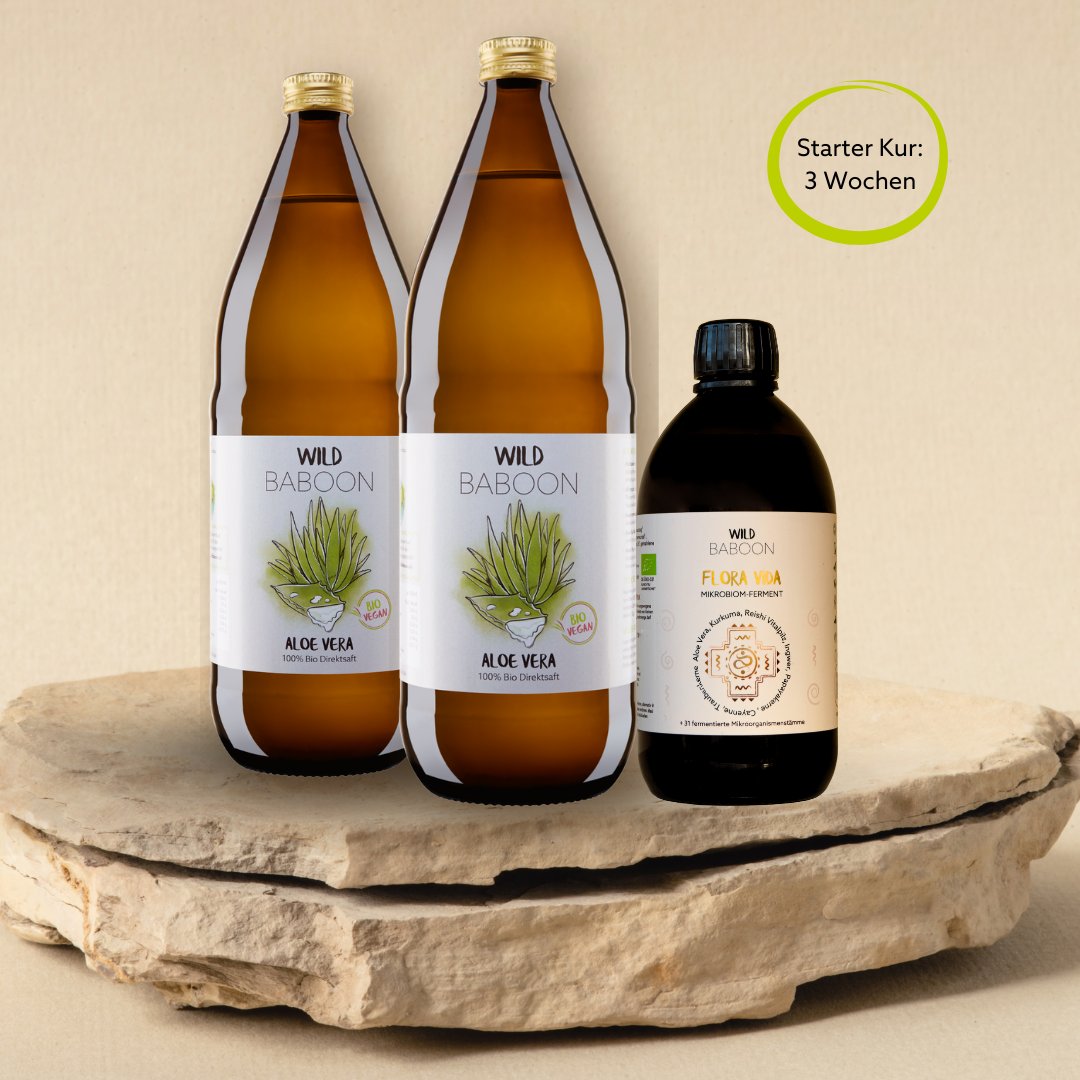 Darmkur FLORA VIDA & Aloe Saft – WILD BABOON