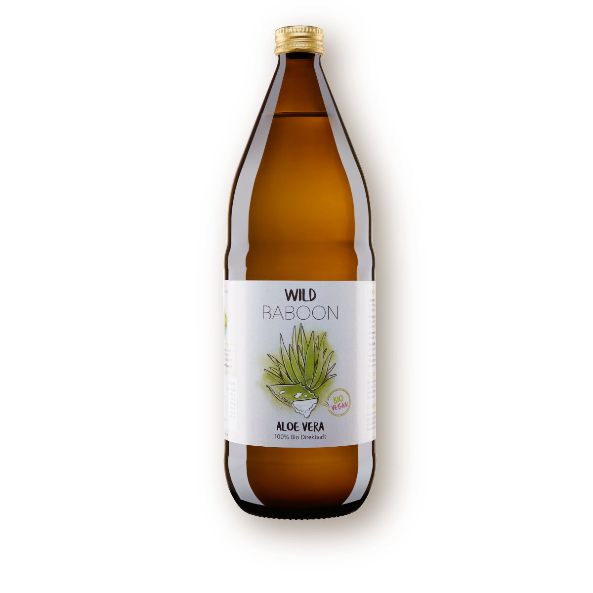 Bio Aloe Vera Saft aus nachhaltigem Anbau Braunglasflasche 2L
